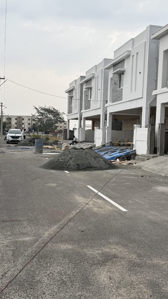 Under Construction Luxury Villas on 40ft Road in RJ Nandhavanam